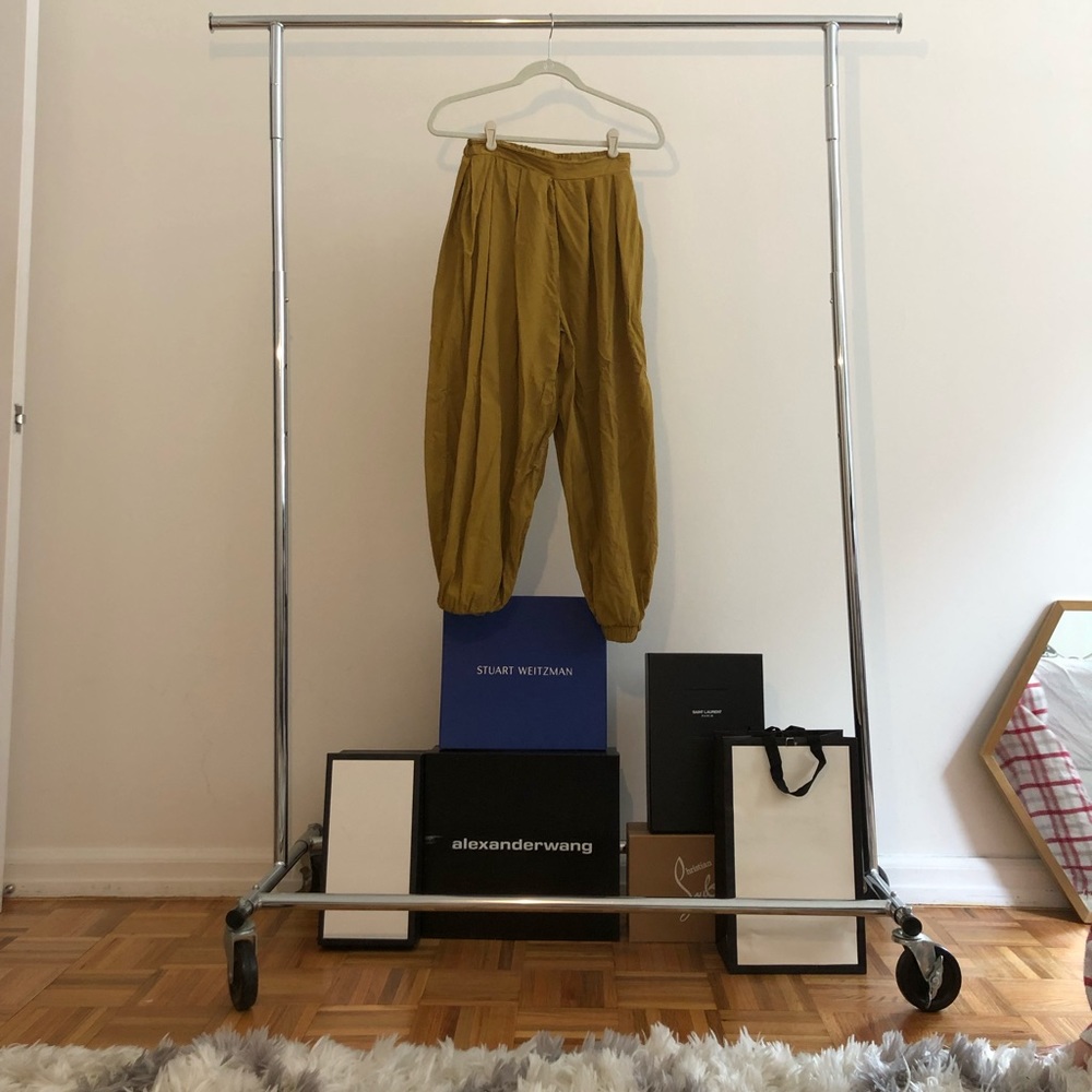 Black Crane Bulb Pants